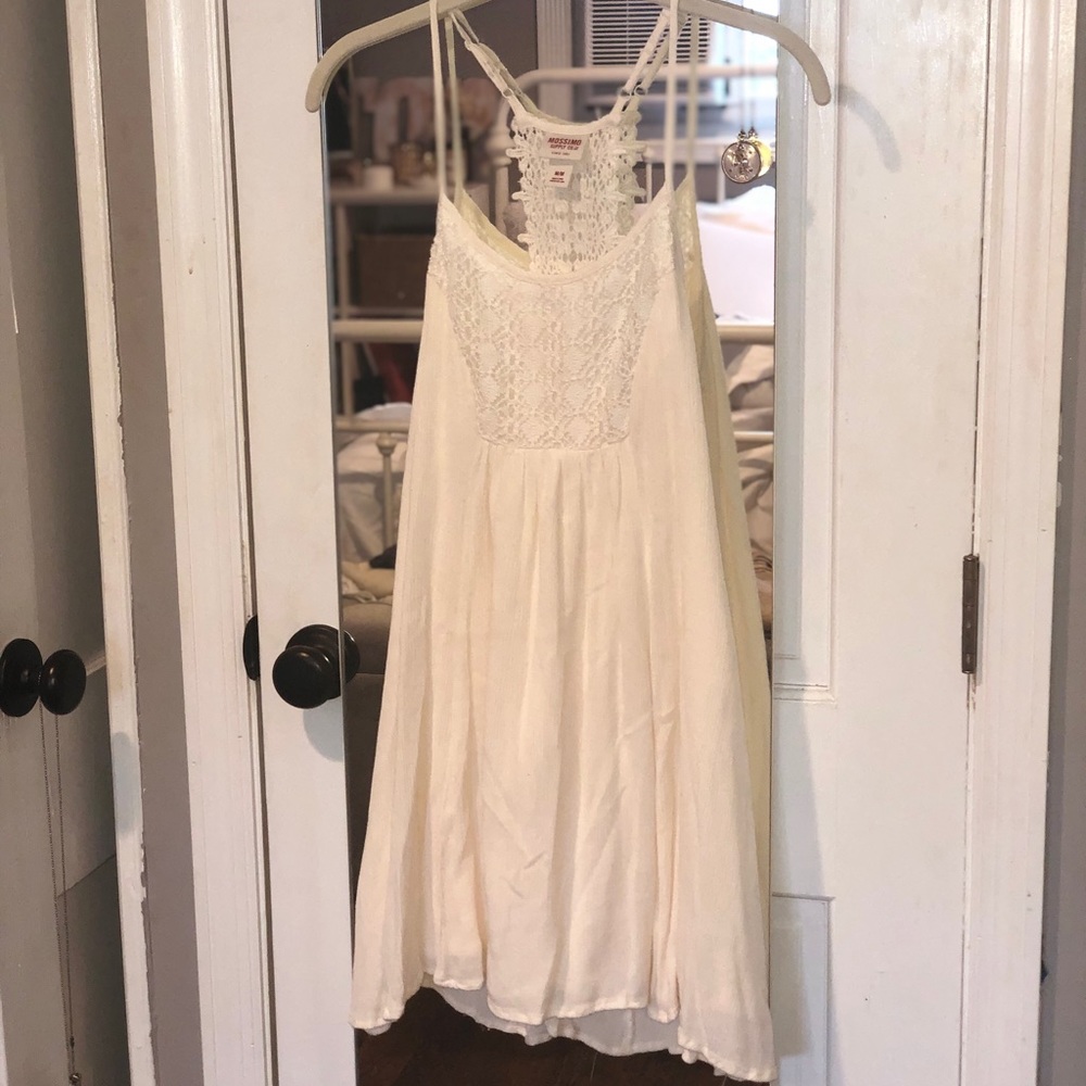 off white chiffon shift dress